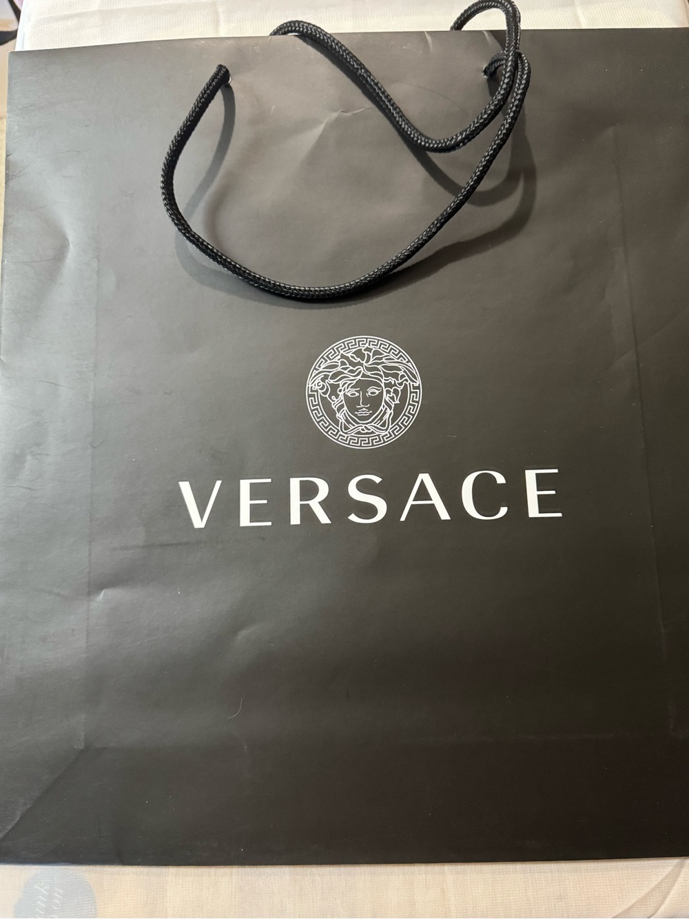 Versace Black 💯% Authentic Iconic Medusa Logo Brand Shopping Gift Bag